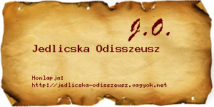 Jedlicska Odisszeusz névjegykártya
